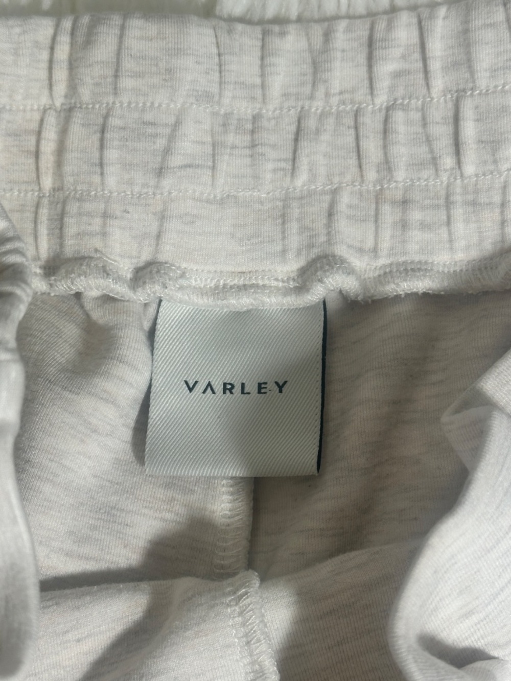 Varley Claude High Rise Short 4.5 DoubleSoft Ivory Marl Medium - Picture 8 of 11